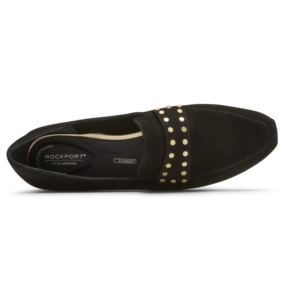 Rockport Loafers Dam Svarta - Total Motion Laylani Studded - UAKXN9173